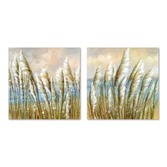 Kép vízpart, kézzel festett 80x3x80 cm 2 féle