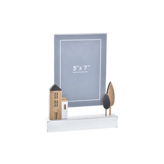 Képkeret házakkal 18x3x23 cm