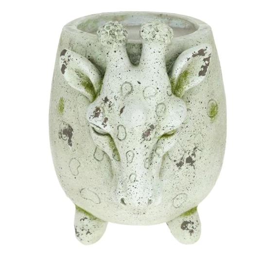 Kerti kaspó ültethető, mohás, zsiráf 25x22x28 cm