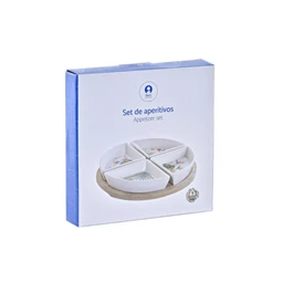 Kínáló szett előételhez 21,5x21,5x1 cm S/5