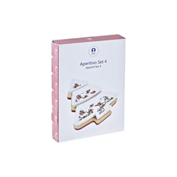 Kínáló szett fenyő alakú 20x27x3,8 cm S/4