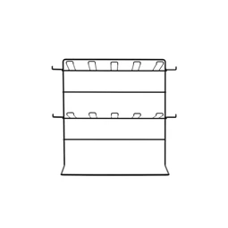 Kis fém bemutatóállvány 43x20,5x41 cm fekete