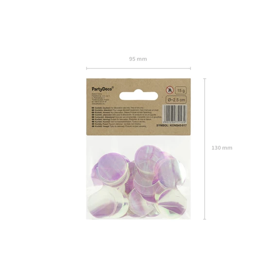 Konfetti körök irizáló 15 g