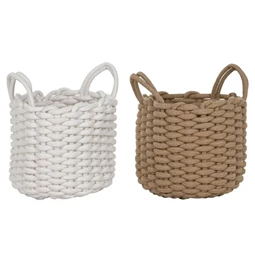 Kosár füllel kerek 25x25x20 cm 2 féle