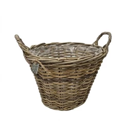 Kosár kerek bélelt füllel 35x25 cm