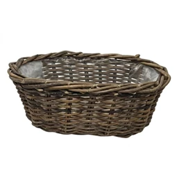 Kosár ovális bélelt 37x19x17 cm