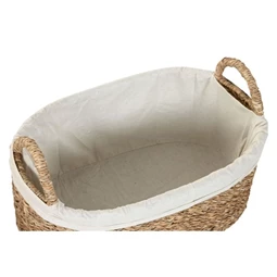Kosár szett füllel, ovális 56x36x25 cm S/3