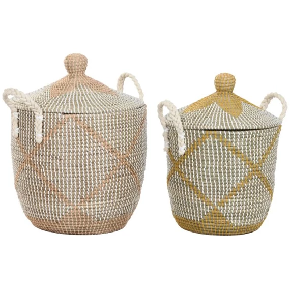 Kosár szett kerek 41x41x57 cm S/2