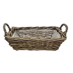 Kosár szögletes bélelt füllel 37x22x12 cm