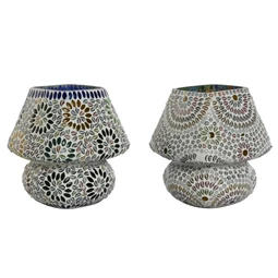 Lámpa asztali, mintás 19x19x22 cm 2 féle