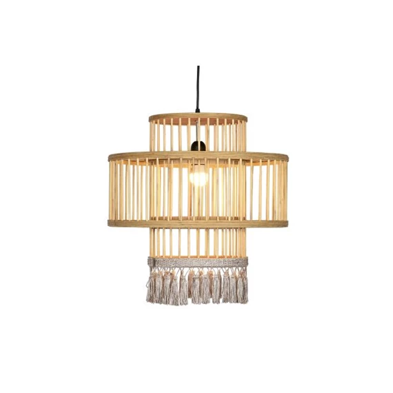 Lámpa mennyezeti, bojtos 45x45x46 cm