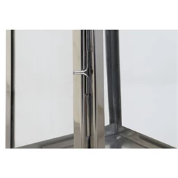 Lámpás krómozott 20x20x40 cm