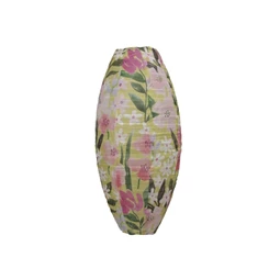 Lampion ovális, virág mintával 20x42 cm