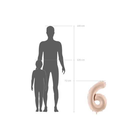 Lufi 4-es szám fólia 72 cm világos arany