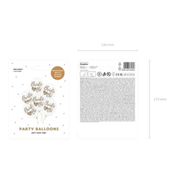 Lufi Bride to be felirattal 30 cm áttetsző-arany S/6