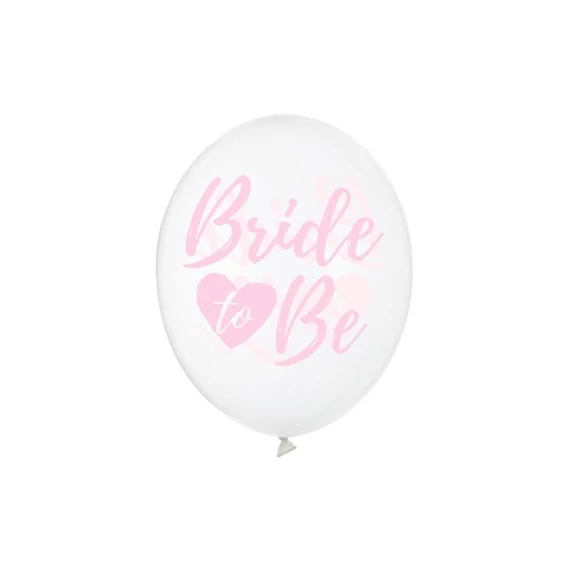 Lufi Bride to be felirattal 30 cm áttetsző-rózsaszín S/6