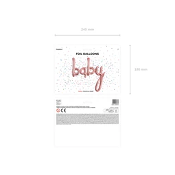 Lufi baby fólia rózsaarany 73,5x75,5 cm