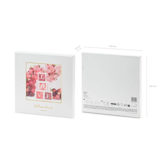 Lufi dobozok love 30x30 cm fehér S/4