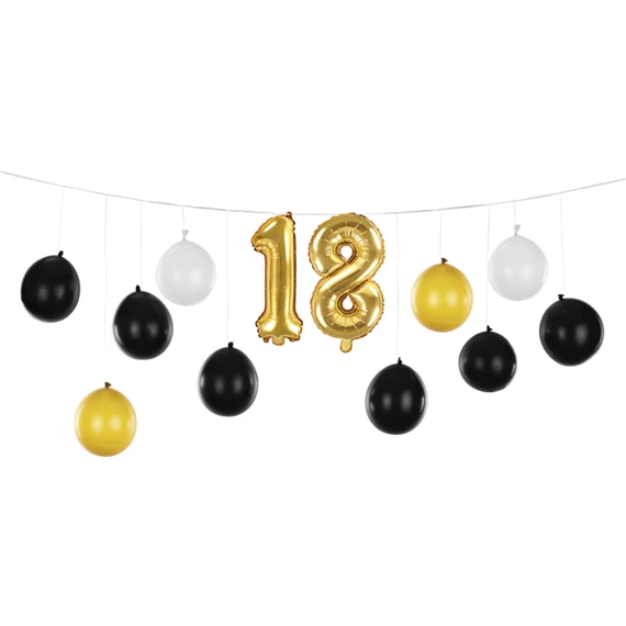 Lufi girland 3 az 1-ben 18. születésnap, mix, 260x32 cm