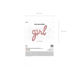 Lufi lány fólia rózsaarany 77x70 cm