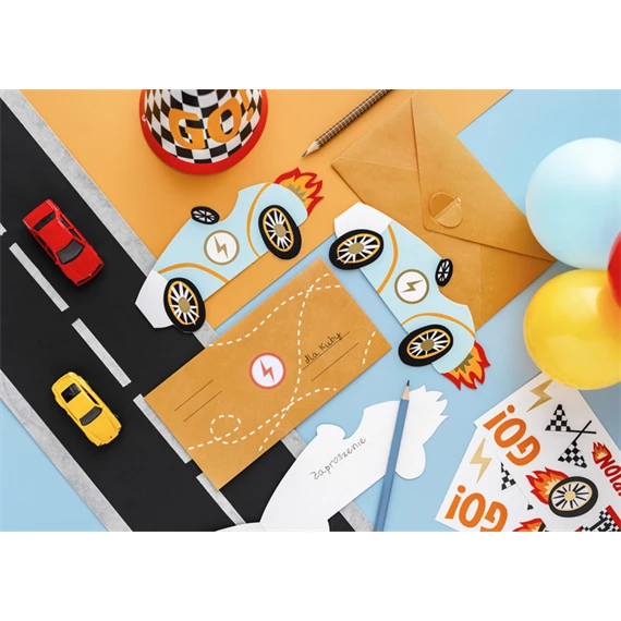 Matrica autók, mix 2-10x2-6 cm