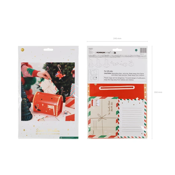 Mikulás postaláda 14x22x13 cm mix