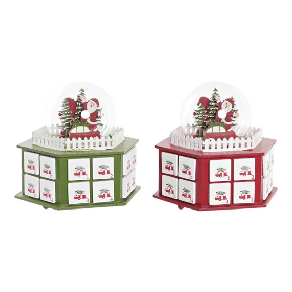 Naptár adventi LED-es 22x19x20 cm 2 féle