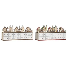 Naptár adventi LED-es 45x11x23 cm 2 féle