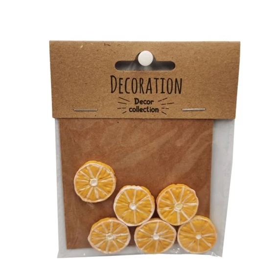 Narancs szelet öntapadós 2,3x2,4x0,3 cm S/6