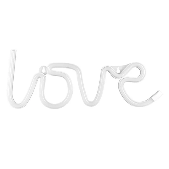 Neon LED - love fehér 34,5x13 cm
