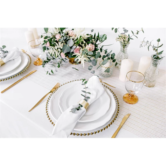 Nyomott organza fehér 0,48 cm x 9 m