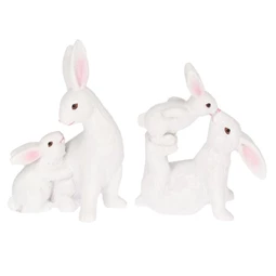 Nyúl kisnyúllal 7,1x4,5x10,4 cm, 8x3,7x9 cm 2 féle