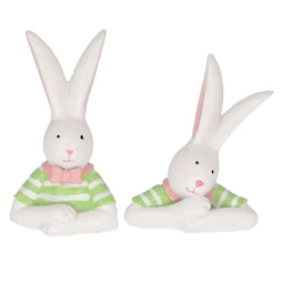 Nyúl fiú könyöklő 5,8x3x7,2 cm, 4,7x3,6x8,2 cm 2 féle