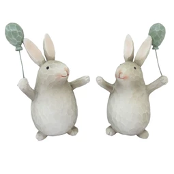 Nyúl lufival, álló 8,5x7x15,5 cm 2féle