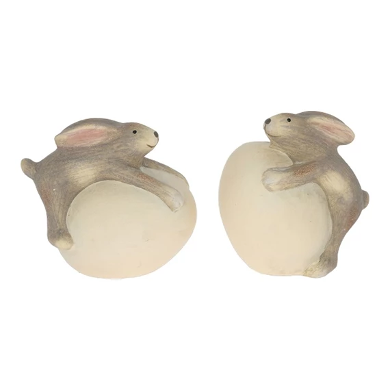 Nyúl nagy tojással 9x5,7x8,1 cm 2 féle