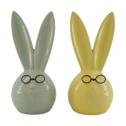 Nyúl szemüvegben 9,8x9,1x21,5 cm 2féle