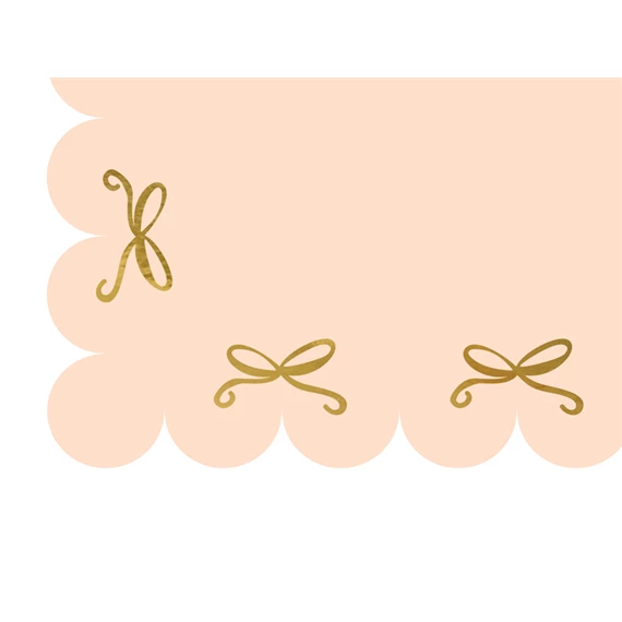 Papír asztalterítő masnik rózsaszín 180 x 120 cm