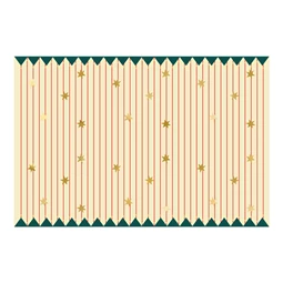 Papír asztalterítő vékony csíkokkal és csillagokkal 180x120 cm