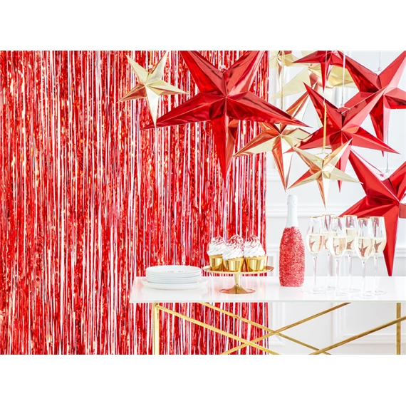 Papír csillag 30 cm piros