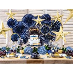 Papír csillag 70 cm arany