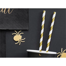 Papír szívószálak arany 19,5 cm S/10