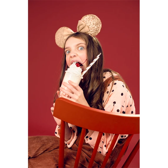 Papír szívószálak világos rózsaarany 19,5 cm S/10