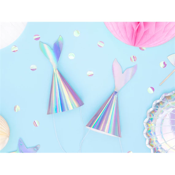 Party kalapok sellő, irizáló, 18 cm S/6