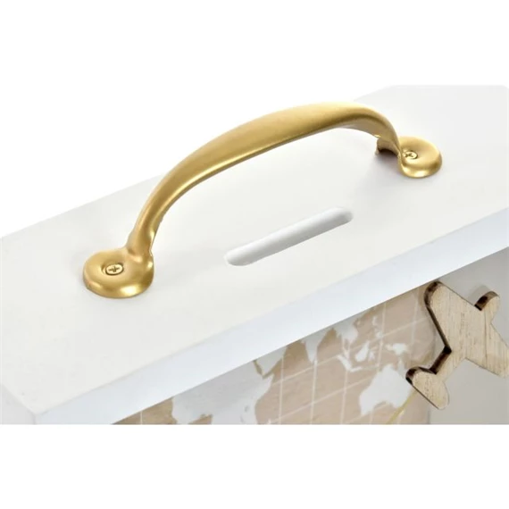 Persely világtérképpel 20x7x18 cm