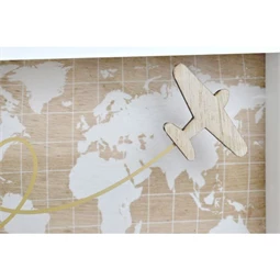 Persely világtérképpel 20x7x18 cm