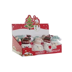 Plüss mikulás 14x10x14 cm 3 féle