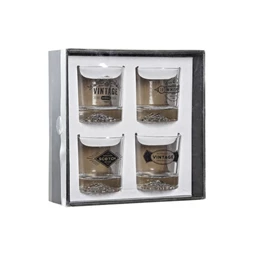 Pohár szett 25x25x8,5 cm S/4 320 ml