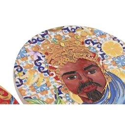 Poháralátét arc mintás 10,8x10,8x0,7 cm 4 féle