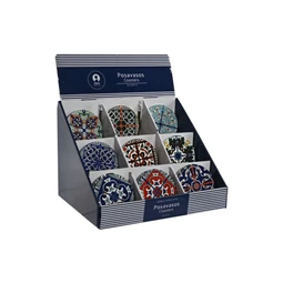 Poháralátét csempe mintás 10,8x10,8x0,7 cm 12 féle