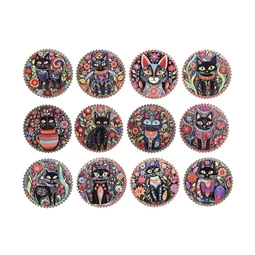 Poháralátét 10,8x10,8x0,7 cm 12 féle